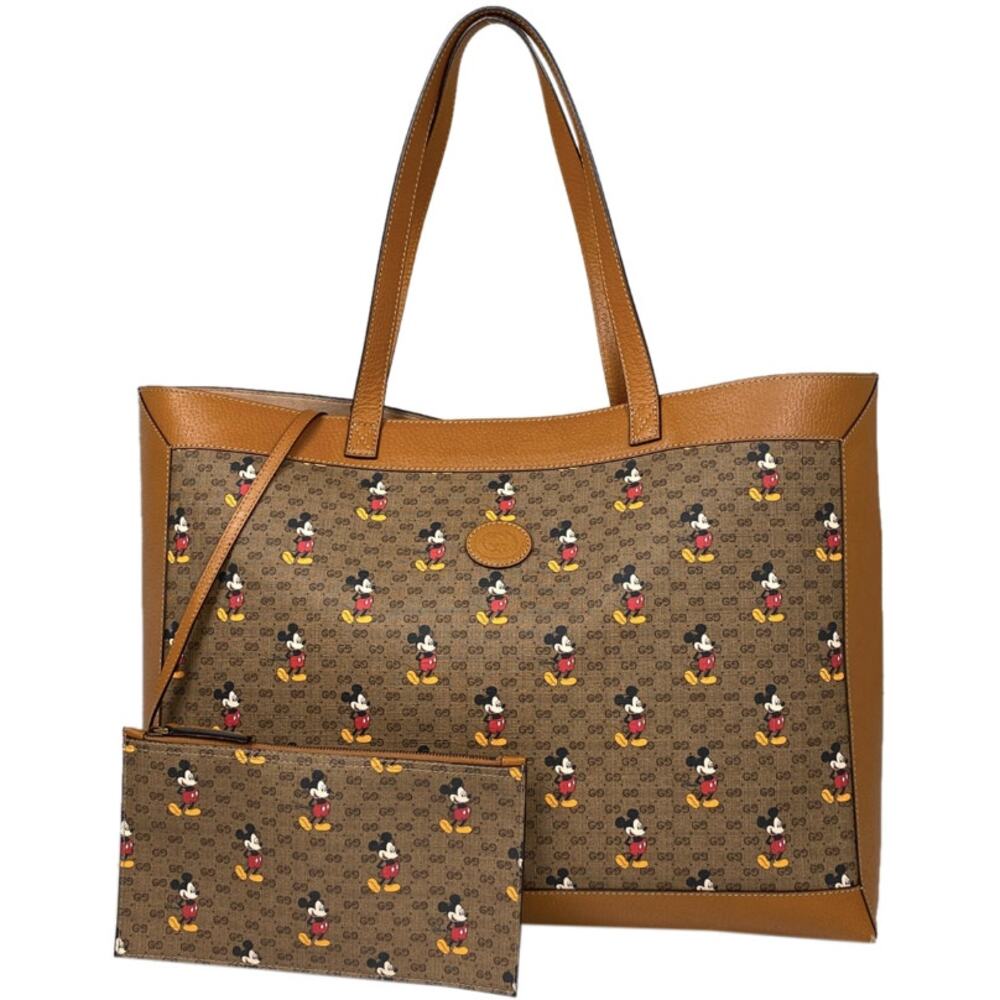 NEW GUCCI x DISNEY MICKEY MOUSE LARGE GG LOGO TOTE BAG AUTHENTIC BOX!